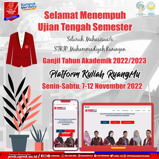 Dokumentasi Flyer: Selamat Menempuh Ujian Tengah Semester (UTS) STKIP Muhammadiyah Kuningan (UPMK)