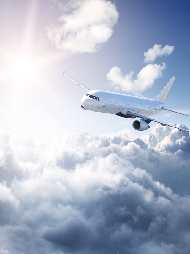 Ilustrasi pesawat yang tengah mengudara. Foto: IM_photo/Shutterstock