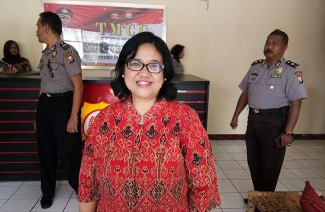 Komisioner Kompolnas RI, Poengky Indarti, saat kunjungan kerja ke Polres Ternate. Foto: Istimewa