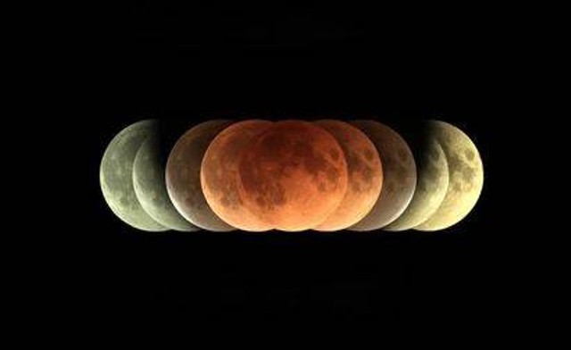 Ilustrasi gambar gerhana bulan (Shutterstock)