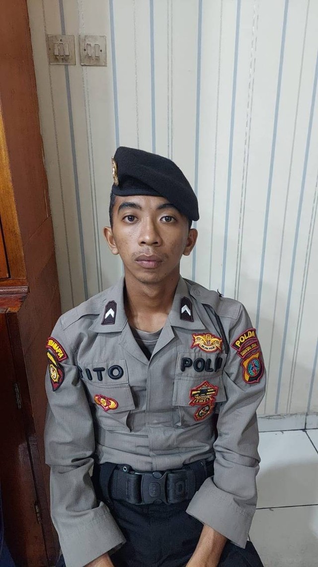 Bripda Tito salah seorang anggota Dit Samapta Polda Sumut yang diduga terlibat pemukulan perawat di RS Bandung, Medan. Foto: Dok. Istimewa