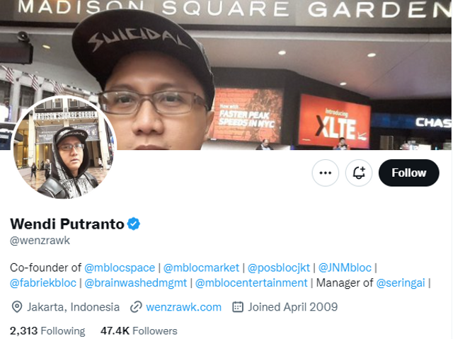 Twitter Wendi Putranto
