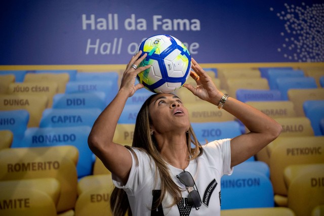 Pesepak bola perempuan, Marta Vieira da Silva. Foto: Mauro Pimentel/AFP