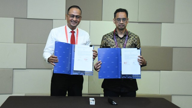 KADIN Indonesia dan Kominfo jalin kerja sama melindungi data pribadi, Senin (14/11).  Foto: Kadin Indonesia