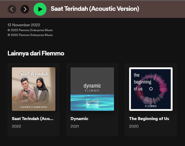 Flemmo Merilis Lagu Akustik Terbaru, Saat Terindah di Spotify. (Dokpri)
