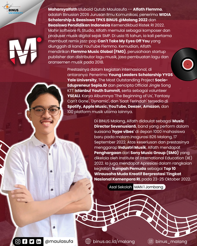 Maharsyalfath Izlubaid Qutub Maulasufa (Alfath Flemmo) adalah seorang komposer dan produser musik digital Indonesia; Pendiri dan CEO Flemmo Enterprise (Dokpri).