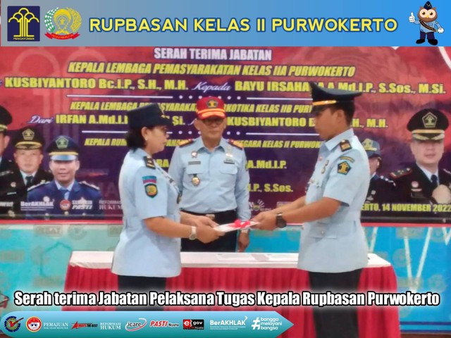 Selamat Datang di Rupbasan Purwokerto,.Ibu Sariany Nababan, Amd.IP, S.Sos