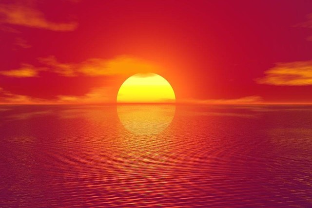 Ilustrasi matahari terbenam. Foto: Pixabay