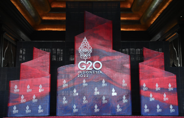 Backdrop design di lokasi penyambutan kedatangan para pimpinan negara saat penyelanggaraan KTT G20 di Bali. Foto: Dok. Istimewa