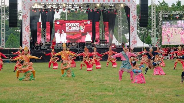 Acara pembukaan Pekan Olahraga Provinsi (Porprov) ke-XI di Kabupaten Bolaang Mongondow