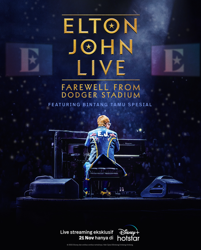 Konser Elton John Live: Farewell from Dodger Stadium. Foto: Disney+ Hotstar