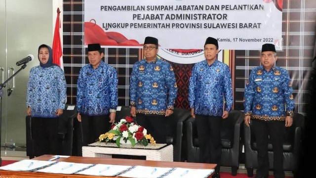 Mutasi di lingkup Pemprov Sulawesi Barat kembali bergulir. Foto: Humas Pemprov Sulbar