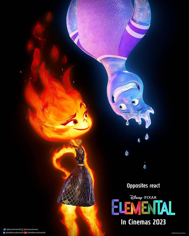 Foto film terbaru Pixar bertajuk Elemental. Foto: Dok. Disney
