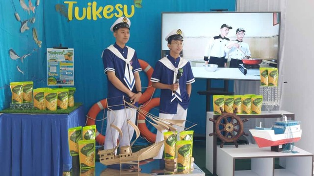 Tim Tuikesu SMKN 1 Turen saat presentasi pada expo/pameran pada Rabu (16/11/2022). Foto / dok SMKN 1 Turen
