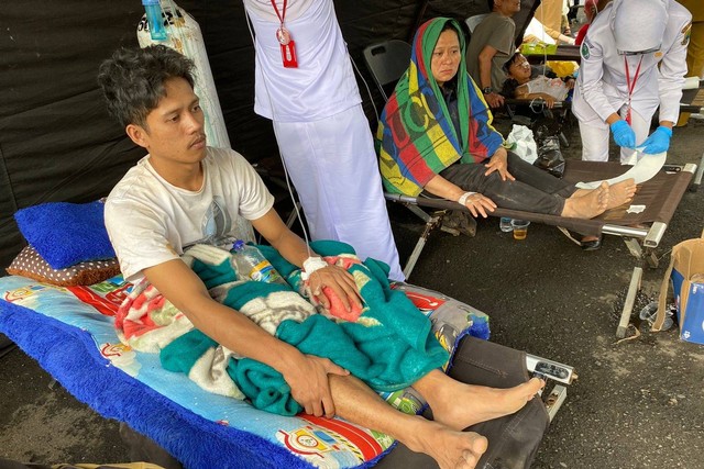 Kondisi korban gempa saat menjalani perawatan di RSUD Cimacan, Cianjur, Senin (21/11/2022).  Foto: Dok. Istimewa