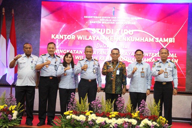 Kemenkumham Jawa Tengah Menerima Studi Tiru Kemenkumham Jambi (Sumber : Kanwil Kemenkumham Jambi)