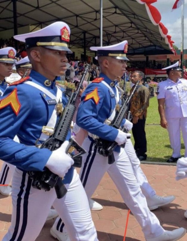 Daffa menjadi pasukan khusus di pelantikan taruna Akpol dan Akmil.