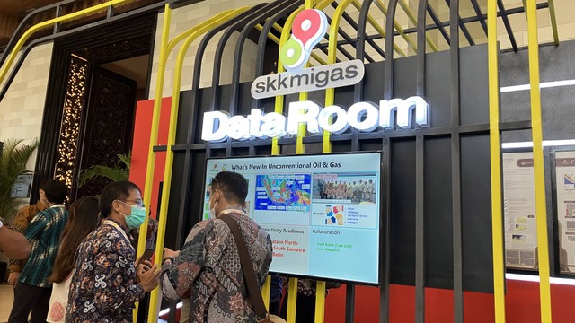 Booth SKK Migas di International Convention Oil and Gas of Indonesia Upstream Oil and Gas 2022 (IOG 2022) di BNDCC, Nusa Dua, Bali, Rabu (23/11/2022). Foto: Ema Fitriyani/kumparan