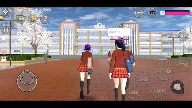 ID Sakura School Simulator rumah mewah 10 lantai. Foto: Google Play Store.
