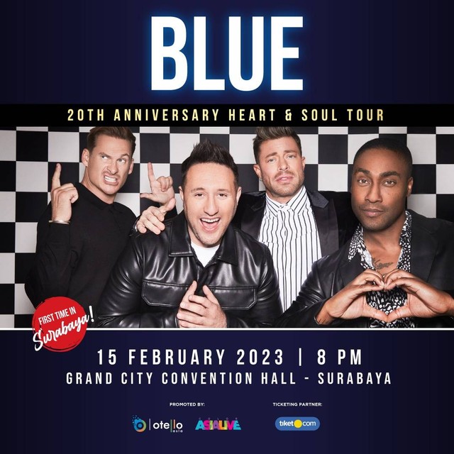 Boyband Blue siap konser di Surabaya tahun depan. Foto: Dok. Otello Asia