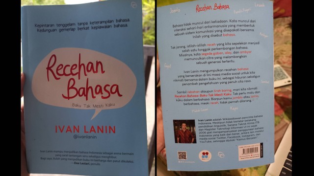 Cover buku Recehan Bahasa: Baku Tak Mesti Kaku karya Ivan Lanin. Sumber foto: Achmad Bucchory Maulana.
