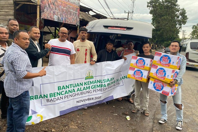 Pemprov Aceh kirim bantuan untuk korban gempa di Cianjur. Foto: Dok. Istimewa