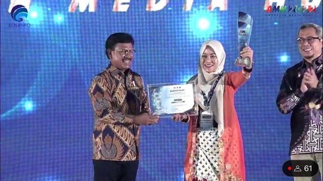 Suasana Malam Anugerah Media Humas 2022 di Sleman, Daerah Istimewa Yogyakarta (DIY), Kamis (24/11/2022). Foto: YouTube/Kominfo
