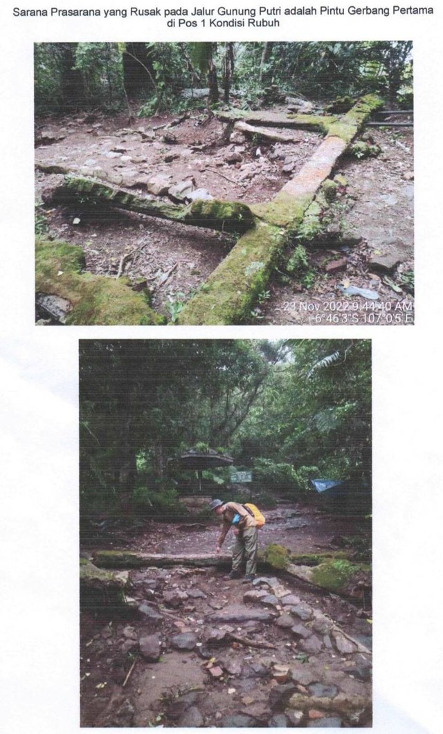 Jalur wisata pendakian Gunung Putri. Foto: Balai Besar TNGGP