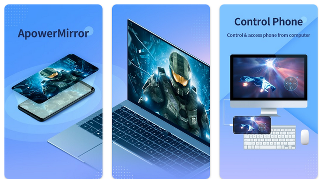 Cara mirroring HP ke laptop tanpa kabel dengan ApowerMirror. Foto: Apowersoft/Google Play Store