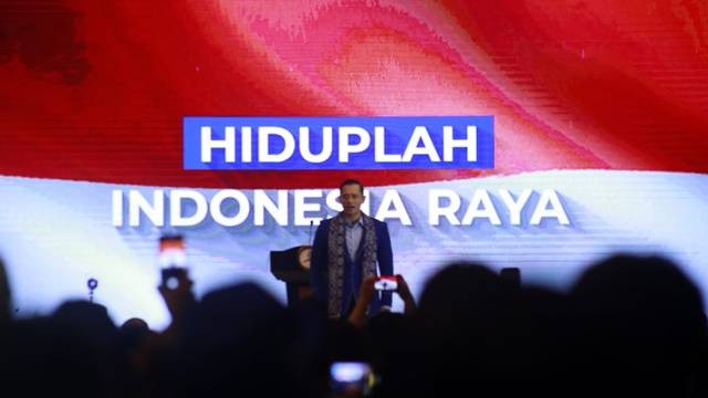 Agus Harimurti Yudhoyono atau AHY saat menghadiri pelantikan pengurus DPC Partai Demokrat se Sulawesi Utara, Jumat (25/11) di Kota Manado, Sulawesi Utara.