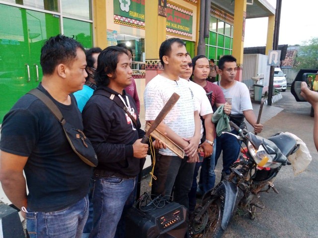 Ungkap kasus maling bertopeng di Lampung Utara. Foto: Ist