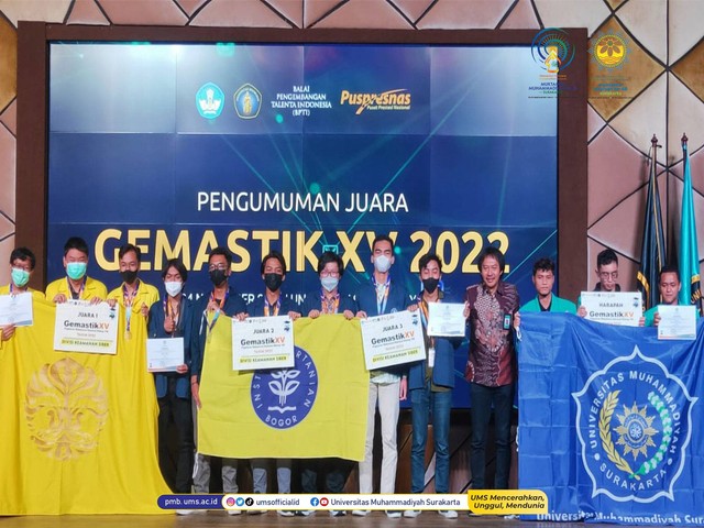 Tim ‘Halo Dek’ UMS Jadi Juara Harapan di Gemastik 2022. Foto Humas UMS