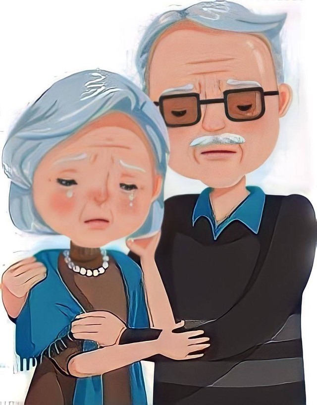 Ilustrasi nenek dan kakek sedih (sumber: shutterstock)