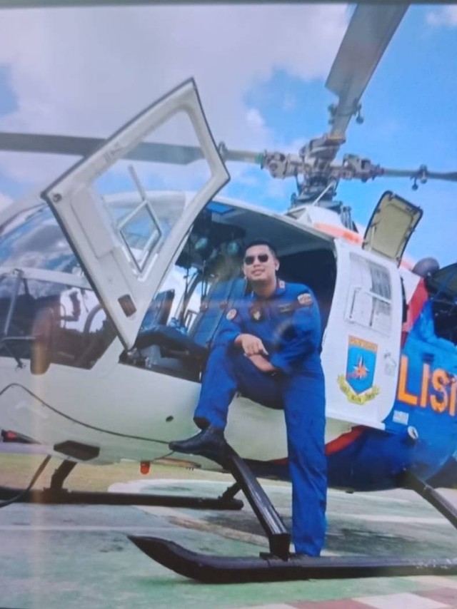 Briptu Muhammad Lasminto, salah satu kru helikopter Polri P-1103 yang jatuh di Bangka Belitung. Foto: Dok. Istimewa