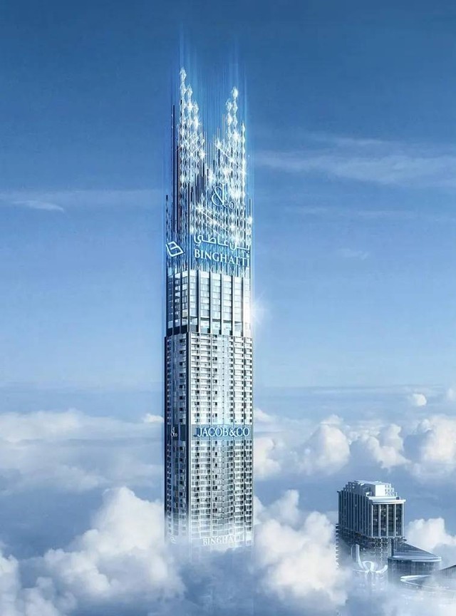 Gedung pemukiman tertinggi di dunia yang akan dibangun di Dubai. Foto: Binghatti Developers