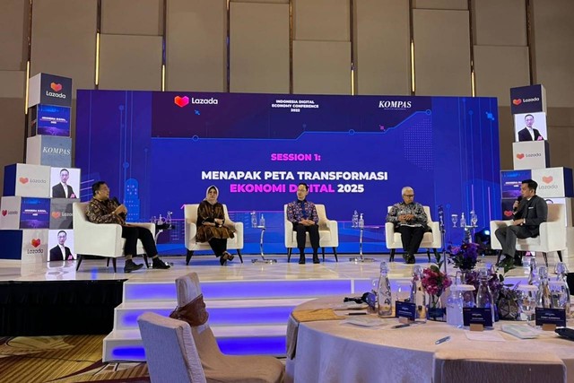 Indonesia Digital Economy Conference di The Westin Jakarta, Selasa (29/11). Foto: Haya Syahira/kumparan