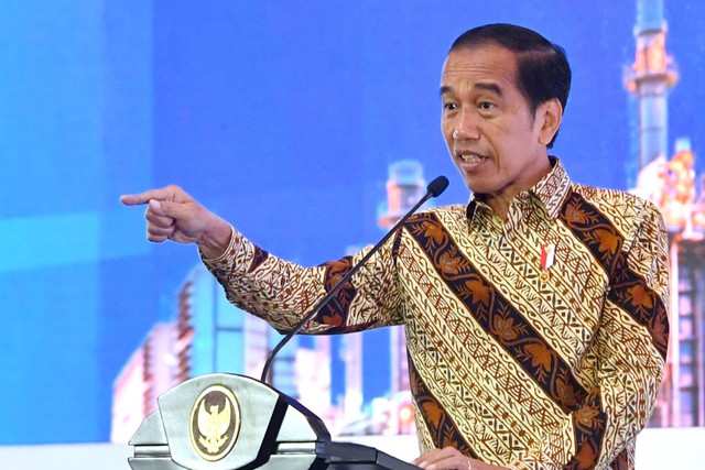 Presiden Jokowi berbicara dalam Rapat Koordinasi Nasional Investasi 2022 di Hotel Ritz Carlton, Jakarta, Rabu (30/11/2022). Foto: Rusman/Biro Pers Sekretariat Presiden
