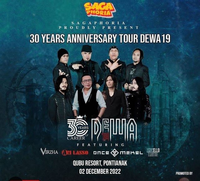 Dewa 19 Gelar konser tunggal di Pontianak. Foto: Sagaphoria/Instagram