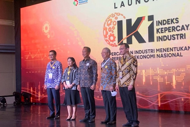 Menteri Perindustrian Agus Gumiwang Kartasasmita di acara Peluncuran IKI, Grand Hyatt, Rabu (30/11/2022). Foto: Nabil Jahja/kumparan