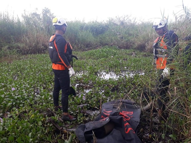 Lokasi penemuan warga Pasaman Barat yang hilang dimangsa buaya, di Sungai Mandiangin, Nagari Katiagan, Kamis (1/12/2022). Dokumentasi: Basarnas Padang