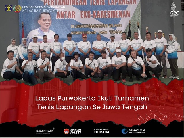 Lapas Purwokerto Ikuti Turnamen Tenis Lapangan Se Jawa Tengah