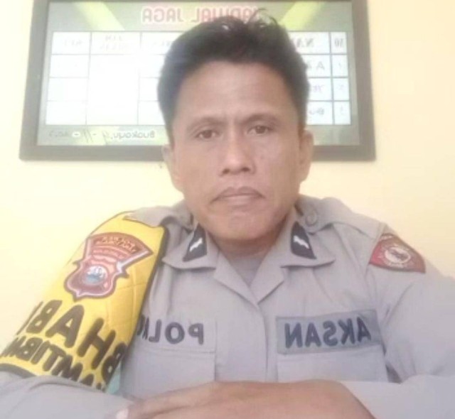 Aipda Aksan, anggota polisi di Polres Tana Toraja yang menyebut Polri harus dibersihkan dari mafia. Foto: Dok. Istimewa