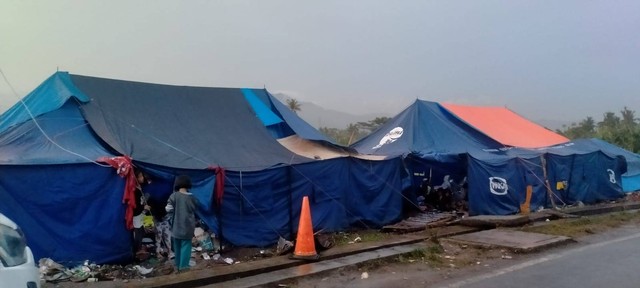 Suasana tenda di pengungsian gempa Cianjur. Foto: Dok. Istimewa