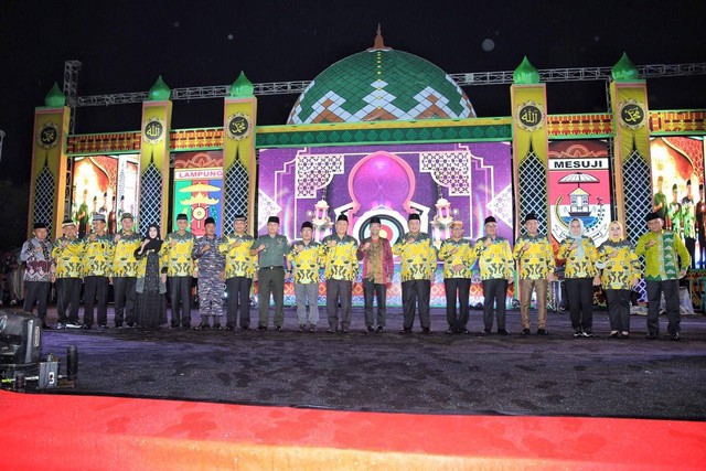 MTQ ke-49 tingkat Provinsi Lampung resmi dibuka, Kabupaten Mesuji dipercaya menjadi tuan rumah. | Foto : dok Adpim Pemprov Lampung