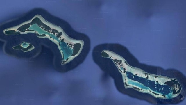 Guguan Kepulauan Widi. Foto: Dok. Google Earth
