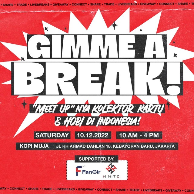 Gimme A Break!, Meet Up nya para kolektor kartu dan hobi di Indonesia