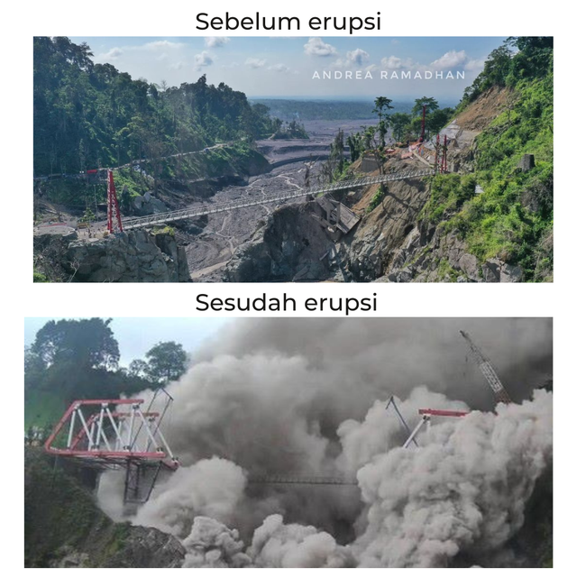 Foto: Kondisi Rumah Hingga Jembatan Sebelum Dan Sesudah Erupsi Gunung ...