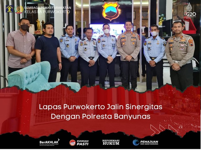 Lapas Purwokerto Jalin Sinergitas Dengan Polresta Banyumas