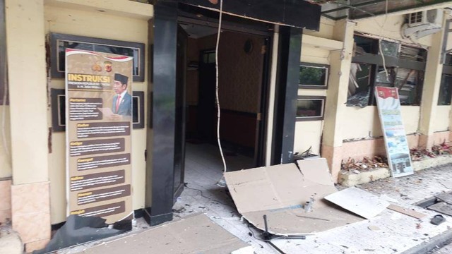 Lokasi terjadi bom bunuh diri di Polsek Astanaanyar Bandung. Foto: Dok. Istimewa