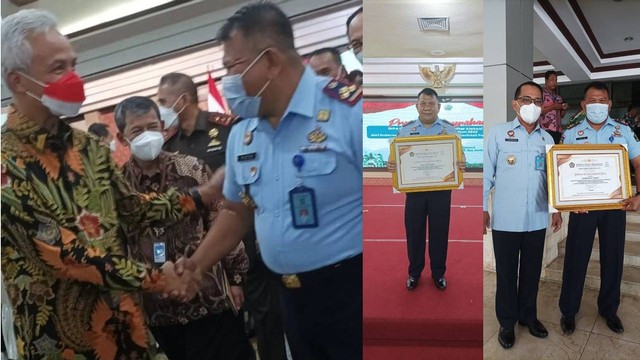 Satuan Kerja Terbaik 1 IKPA tahun 2022 yang diserahkan oleh Gubernur Jawa Tengah, Foto : Humas Lapas Batu